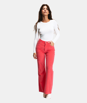 FUCHSIA FLARE TROUSERS