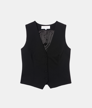 Gilet Kate Gabardine de Laine Noir