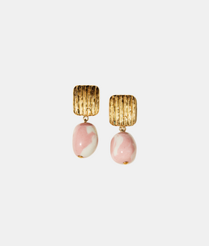 Misha earrings - Pink and gold