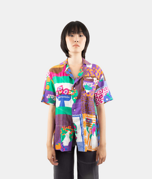 Window Shopping Short Sleeve Shirt-Women