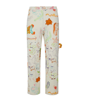 Printed pants with pockets