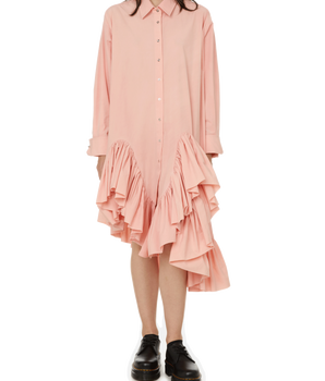 Organic cotton ruffled dress