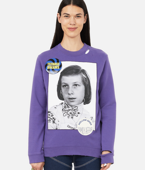 Photographic print sweatshirt