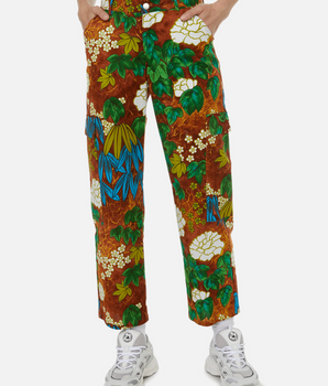 Patterned cargo pants