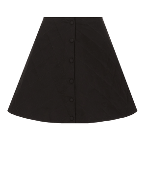 Quilted cotton-blend mini skirt - Black