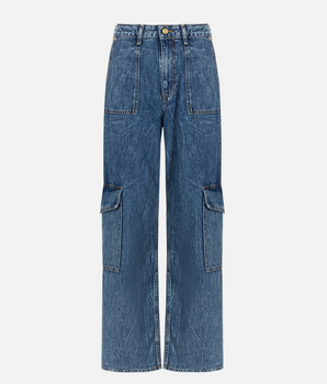 Wide jeans with pockets