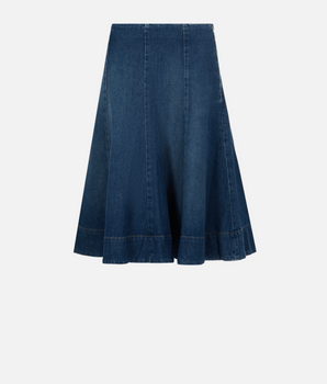 Short denim skirt