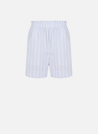 Striped cotton shorts