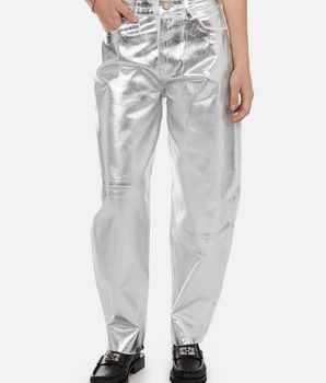 Wide foil stary jeans