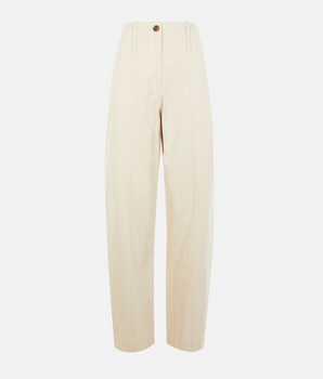 High-waisted wide-leg pants