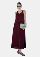 BURGUNDY SPRING DRESS