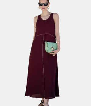 BURGUNDY SPRING DRESS