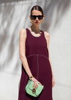 BURGUNDY SPRING DRESS