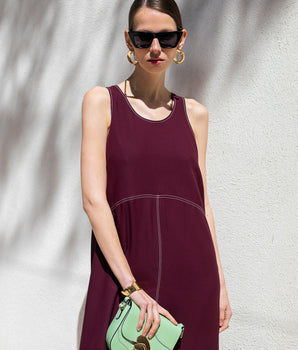 BURGUNDY SPRING DRESS