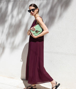 BURGUNDY SPRING DRESS