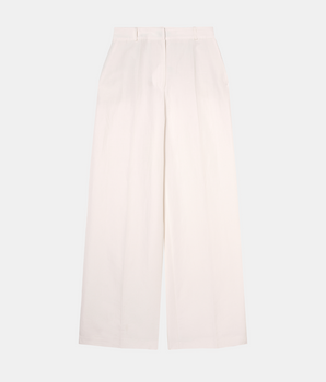 Bianca Off-White Linen and Silk Suit Trousers