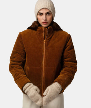 WOMEN'S CAMEL PUFFER DOWN JACKET