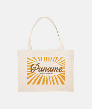 Paname natural white canvas tote bag