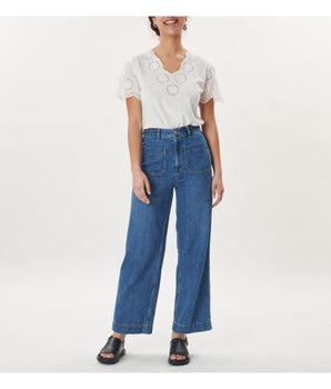 SAMUEL Denim Wide Straight Jeans