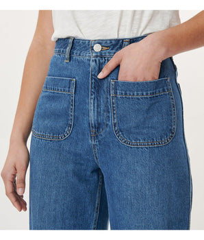 SAMUEL Denim Wide Straight Jeans