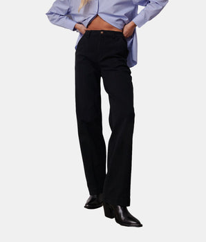 Pantalon girlfriend taille moyenne long