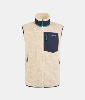 Classic Retro sheepskin effect sleeveless jacket