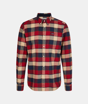 Tailored cotton checked shirt