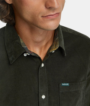 Ramsey fitted cotton velvet shirt