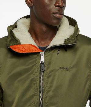 Blouson bomber droit B19RS à capuche nylon recyclé