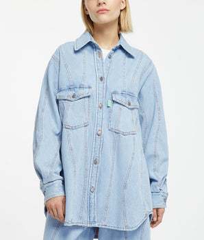 Chemise oversize denim Octavia coton organique