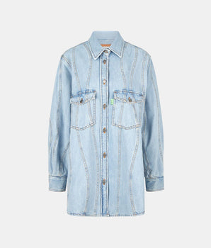 Chemise oversize denim Octavia coton organique