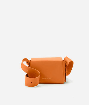 Sofia shoulder bag - Peach colored leather