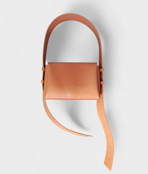 Sofia shoulder bag - Peach colored leather