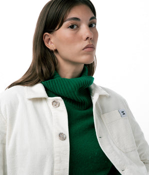 ECRU RIBBED JACKET