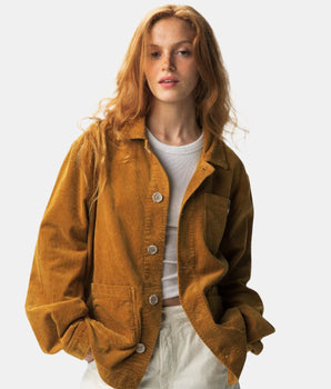 CAMEL RIBBED JACKET 