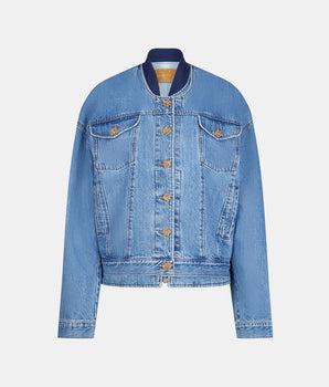 Veste en jean bomber Wells coton Rafale Market