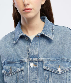 Veste oversize denim Nicole coton organique et recyclé Rafale Market