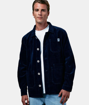 NAVY RIBBED JACKET