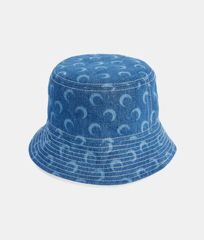 Monogram bucket hat in regenerated cotton denim