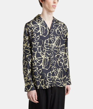 Eren loose printed silk shirt