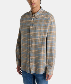 Filip Prairie straight shirt with tartan pattern in cotton