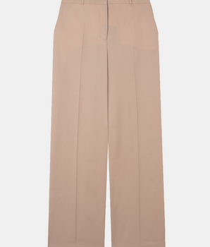 Bianca Gabardine Wool Beige Suit Trousers