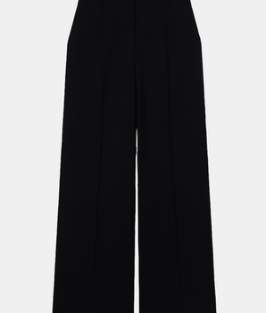 Pantalon de Tailleur Bianca Twill de Laine Noir