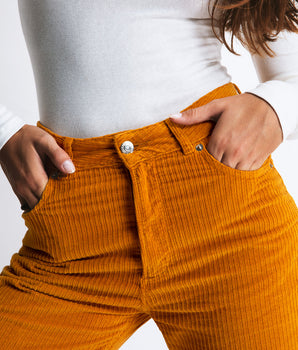 MUSTARD FLARE PANTS