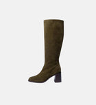 KHAKI SUEDE LEATHER BOOTS 