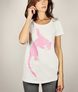 T-shirt blanc Inspiration Sauvage col ouvert Rafale Market
