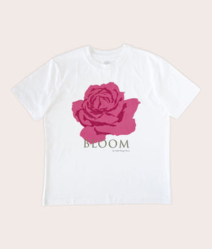 T-shirt blanc Oscar la rose - pink Rafale Market